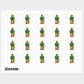 ROBOT MONSTER T-SHIRT RONDE STICKER (Vel)