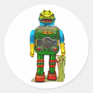 ROBOT MONSTER T-SHIRT RONDE STICKER