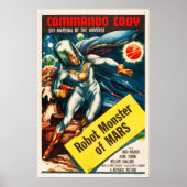 ROBOT MONSTERS VAN MARS Commando Cody Retro Sci Fi Poster (Voorkant)
