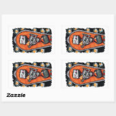 Robot mummie horror monster rechthoekige sticker (Vel)