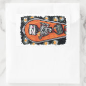 Robot mummie horror monster rechthoekige sticker (Tas)