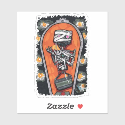 Robot Mummy Monster Sticker (Vel)