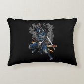 Robot Ninja Samurai Warrior Martial Arts Accent Kussen (Voorkant)