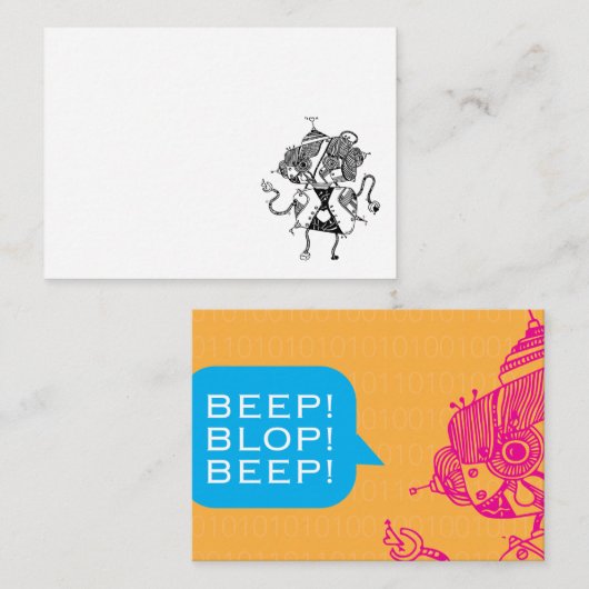 Robot Note-kaarten Notitiekaartje (Voorkant / Achterkant)