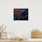 Robot Ontmoeting Bloemen Poster (Keuken)