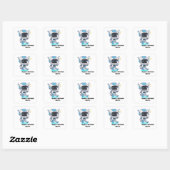 Robot Oops. Ik knipperde weer. Vierkante Sticker (Vel)