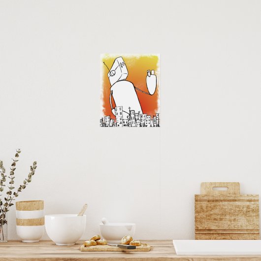 Robot Overlord Poster (Keuken)