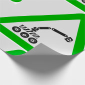 Robot Oversteek Waarschuwingsbord Cadeaupapier