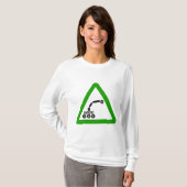 Robot Oversteek Waarschuwingsbord T-shirt (Voorkant volledig)