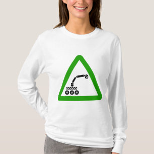 Robot Oversteek Waarschuwingsbord T-shirt