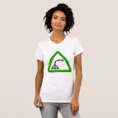 Robot Oversteek Waarschuwingsbord T-shirt (Voorkant volledig)