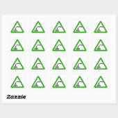 Robot Oversteek Waarschuwingsbord Vierkante Sticker (Vel)