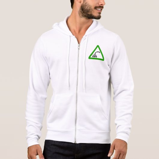 Robot Overstekend Waarschuwingsbord Hoodie (Voorkant)
