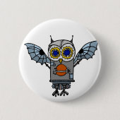 Robot Owl Ronde Button 5,7 Cm (Voorkant)
