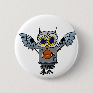 Robot Owl Ronde Button 5,7 Cm