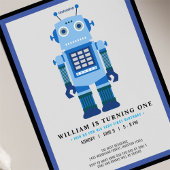 Robot party Birthday party Kaart