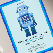 Robot party Birthday party Kaart