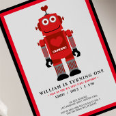Robot party Birthday party Kaart