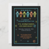 Robot Party Invitation Kaart (Voorkant)