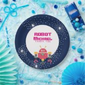 ROBOT Party Levert Blauwe Roze Sterren Noten Boutj Papieren Bordje (Feest)