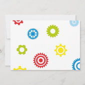 Robot Party thema verjaardag Kaart (Achterkant)