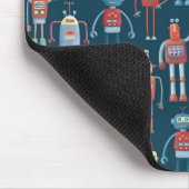 Robot Pattern Dark Muismat (Hoek)