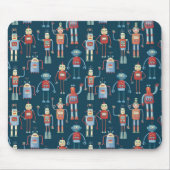 Robot Pattern Dark Muismat (Voorkant)