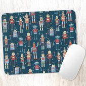 Robot Pattern Dark Muismat