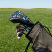 Robot Pattern Retro Golfheadcover (Insitu)