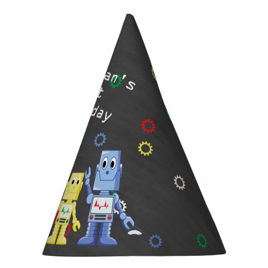 Robot petten verjaardagsfeest feesthoedjes (Rechts)