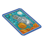 ROBOT PICKING PUMPKINS , HALLOEEN MECHANISCH MAN MAGNEET (Rechterzijde)