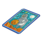 ROBOT PICKING PUMPKINS , HALLOEEN MECHANISCH MAN MAGNEET (Linkerzijde)