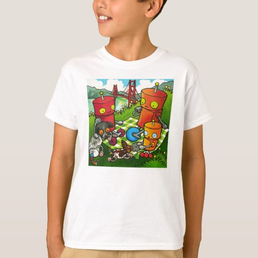 Robot Picnic T-shirt (Voorkant)
