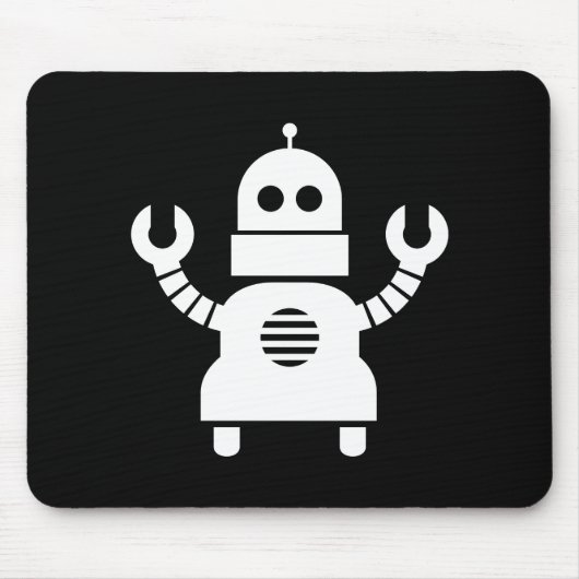Robot Pictogram Mousepad Muismat (Voorkant)