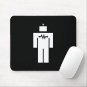 Robot Pictogram Mousepad Muismat (Met muis)