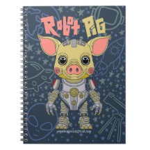 Robot Pig Spiral Foto Notitieboek