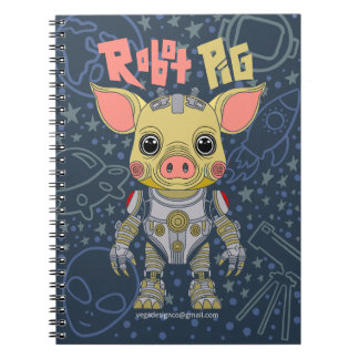 Robot Pig Spiral Foto Notitieboek