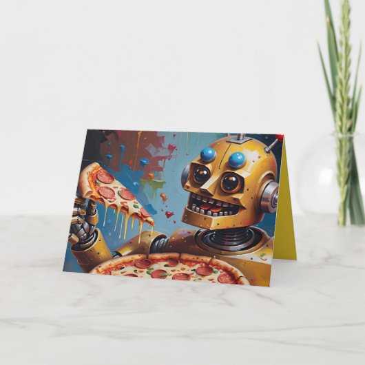 robot pizza kaart (Voorkant)