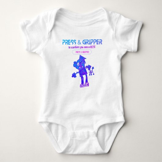Robot Press & Gripper Baby Bodysuit (Voorkant)