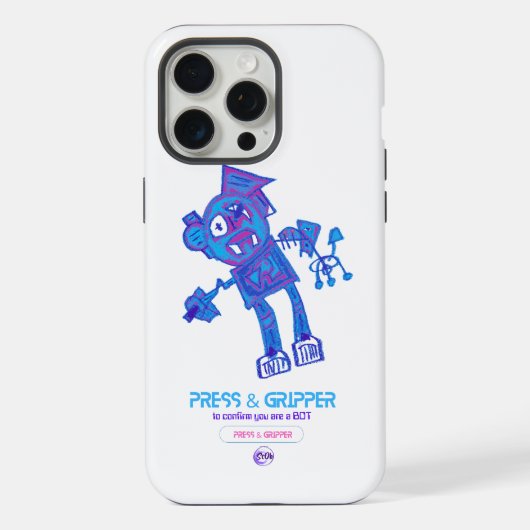 Robot Press & Gripper iPhone 15 hoesje Pro Max Case (Achterkant)