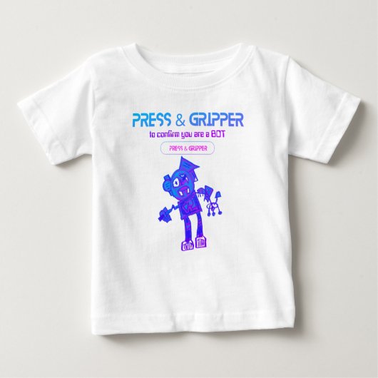 Robot Press & Gripper T-shirt (Voorkant)