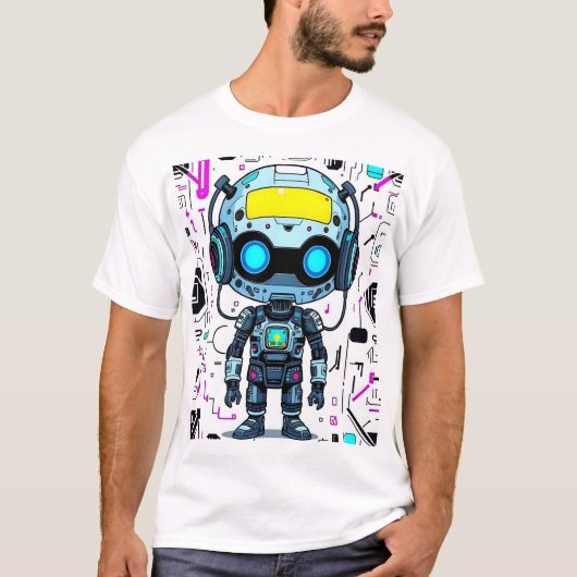 Robot Print T-shirt (Voorkant)