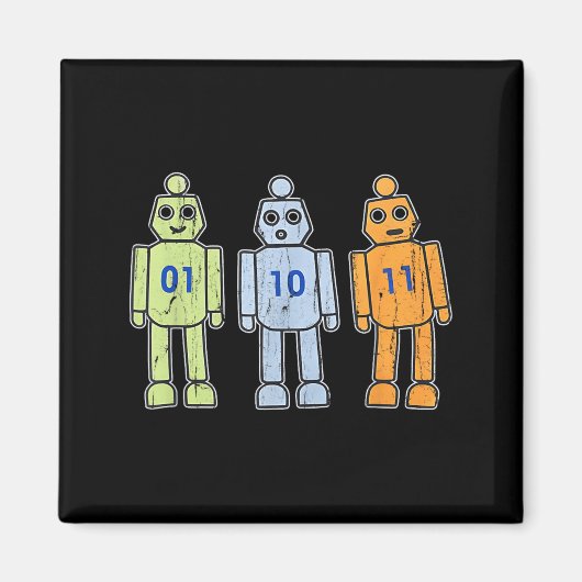 Robot programmeren 01 10 11 magneet (Voorkant)