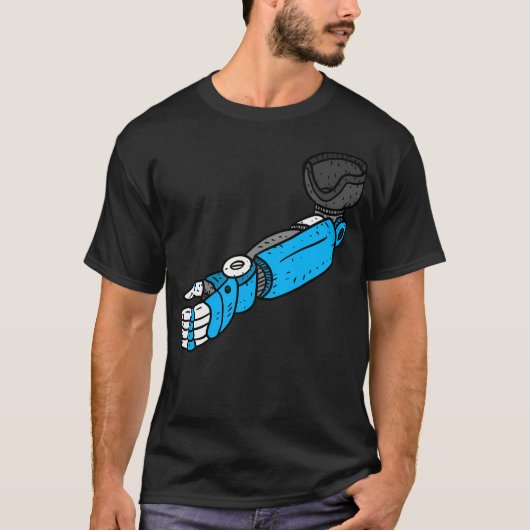 Robot prothetische arm. Robothand. T-shirt (Voorkant)