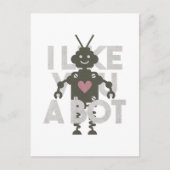 Robot Pun: Ik hou van jou als bot Briefkaart (Voorkant)