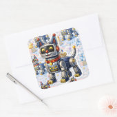Robot puppy zesdelige kinderkamer sticker sheet (Envelop)