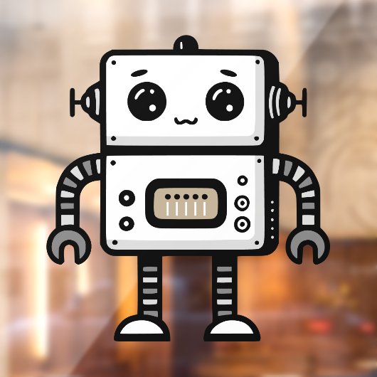 Robot Raamsticker (Vel 2)