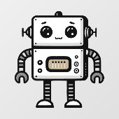 Robot Raamsticker (Vel)