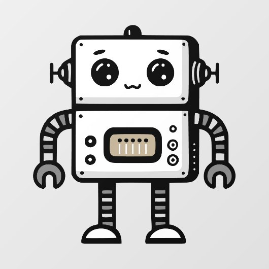 Robot Raamsticker (Vel)