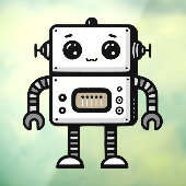 Robot Raamsticker (Vel 3)
